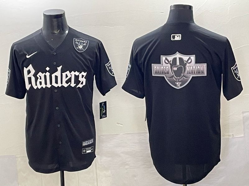 Men 2025 Oakland Raiders Blank Black 6th generation Joint Name Nike Limited NFL Jersey style 013->oakland raiders->NFL Jersey